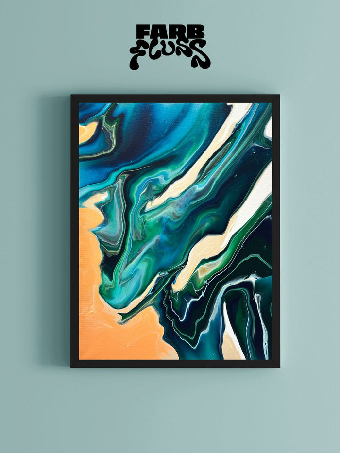 Fluid Art Kunstwerk aus dem Workshop Hamburg – Produkt
