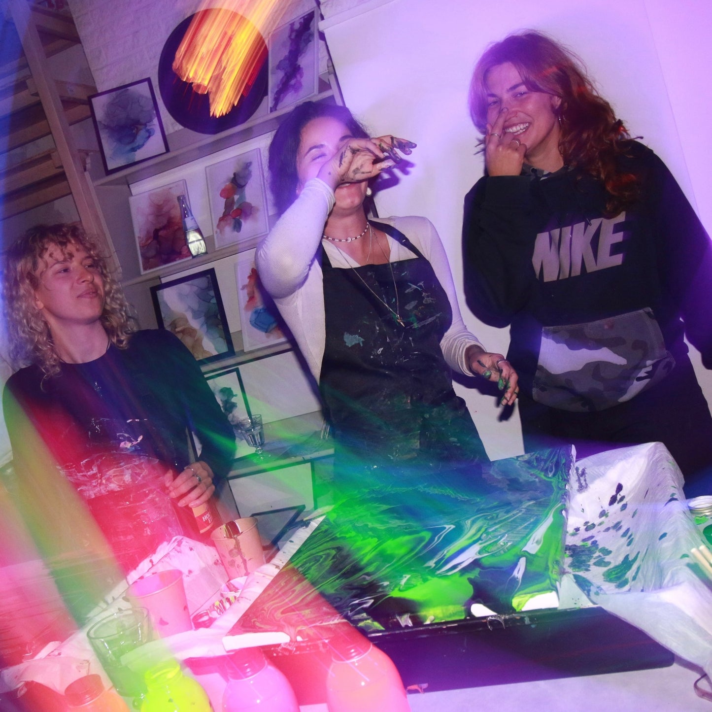 Pouring Special - Neon Night - Farbfluss Atelier