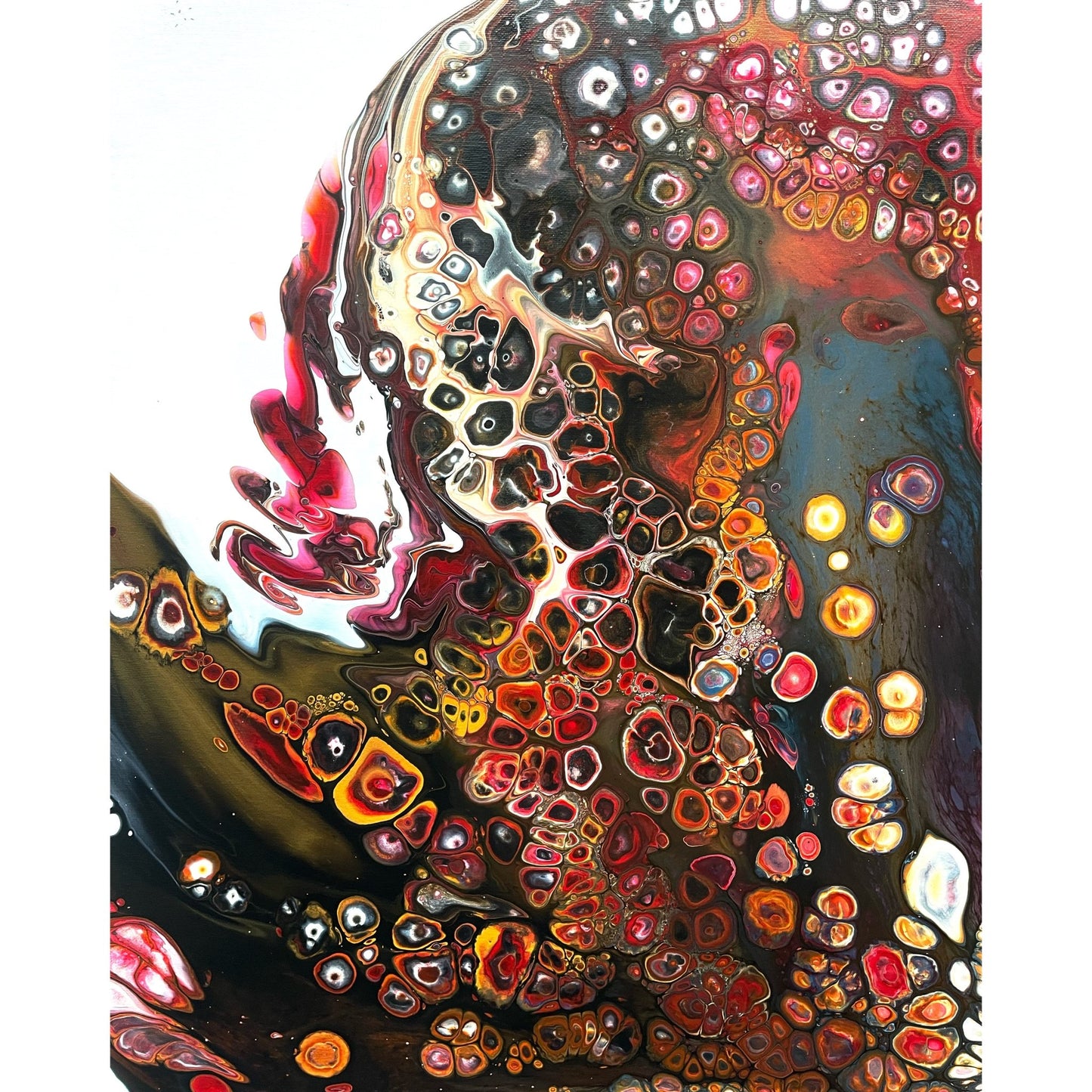 Pouring Special - Zellen - Farbfluss Atelier