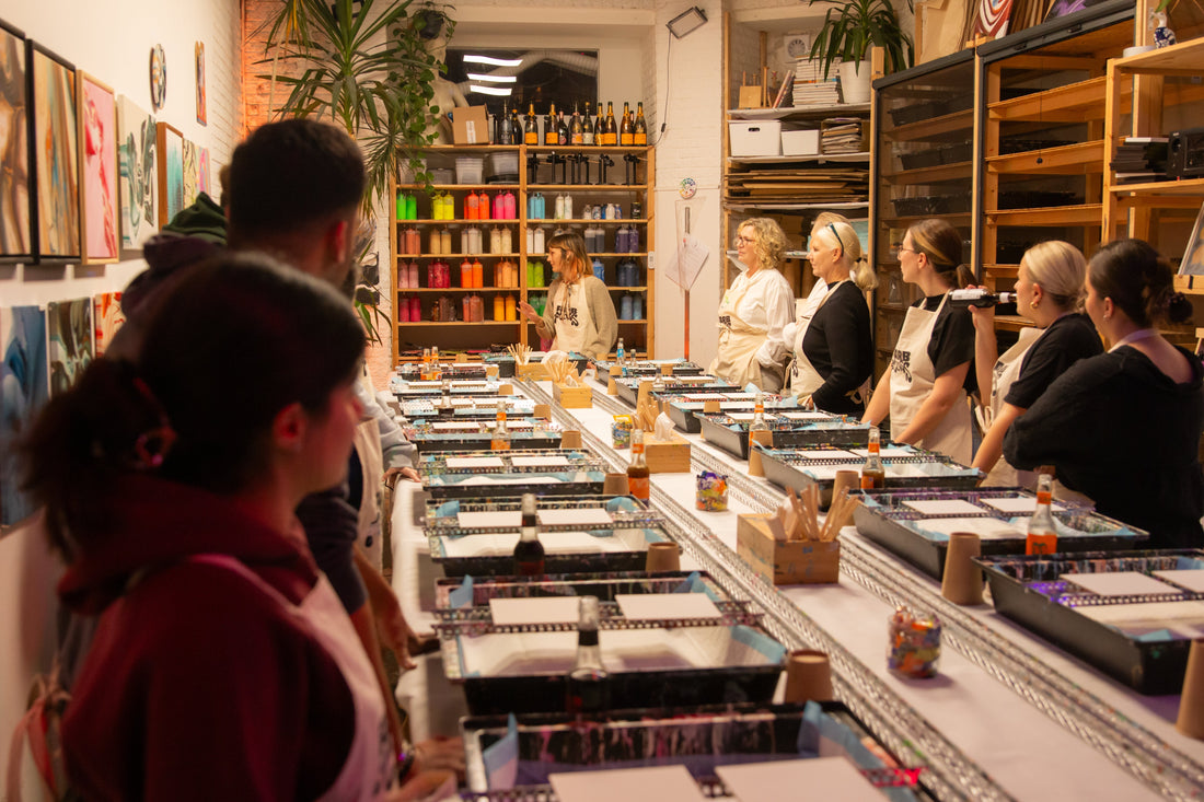 Kreative Teamevents im Farbfluss Atelier - Farbfluss Atelier