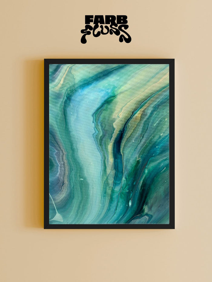 Acryl Art Ergebnis aus dem Pouring Workshop – Produkt