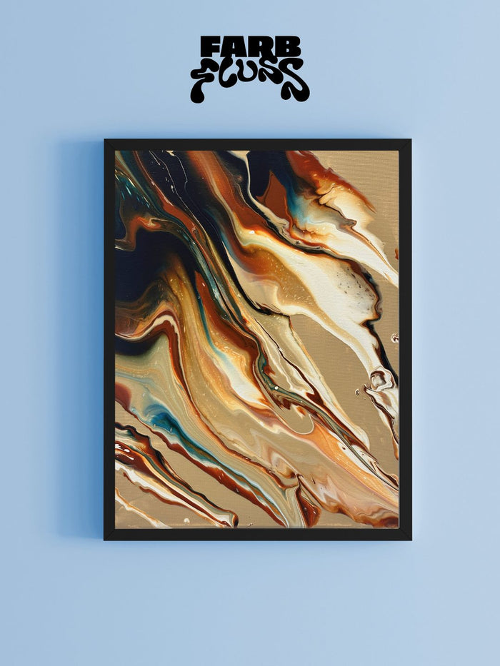 Acryl Pouring für Anfänger: Ergebnis auf Leinwand – Produkt