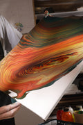 Acrylfarbe verläuft im Kurs