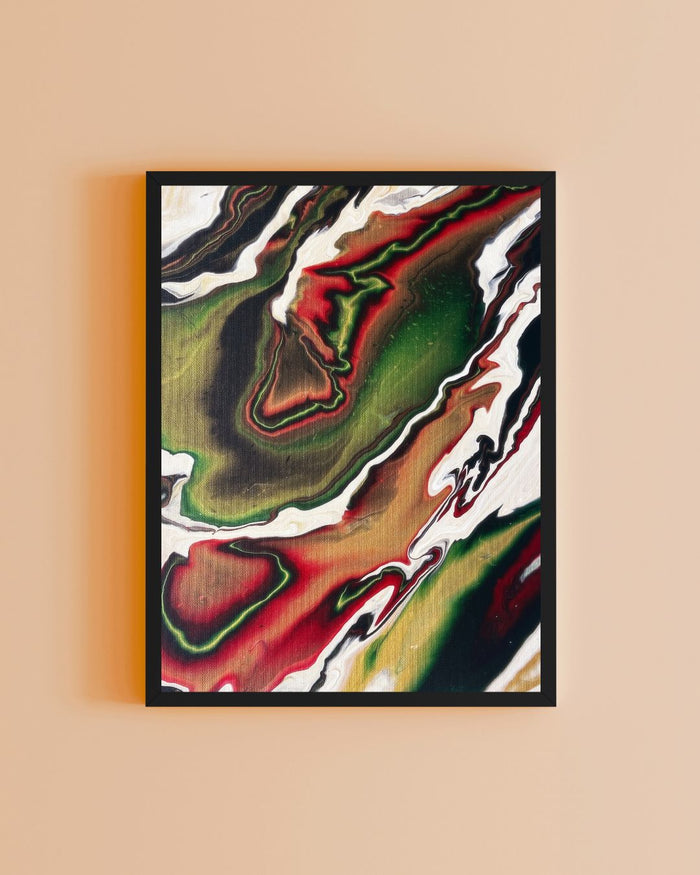 Fluid Art Unikat aus dem Acryl Pouring Workshop – Produkt