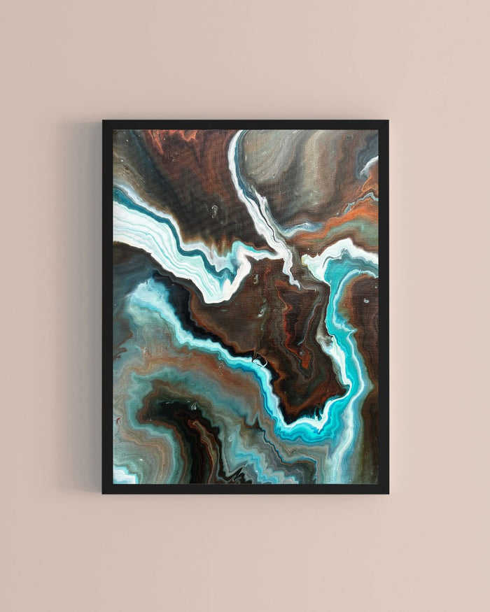 Acrylic Pouring Leinwand mit Farbverläufen – Produkt
