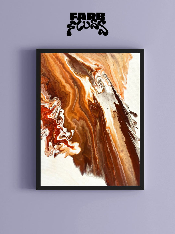 Abstraktes Acryl Pouring Bild aus der Speicherstadt – Produkt