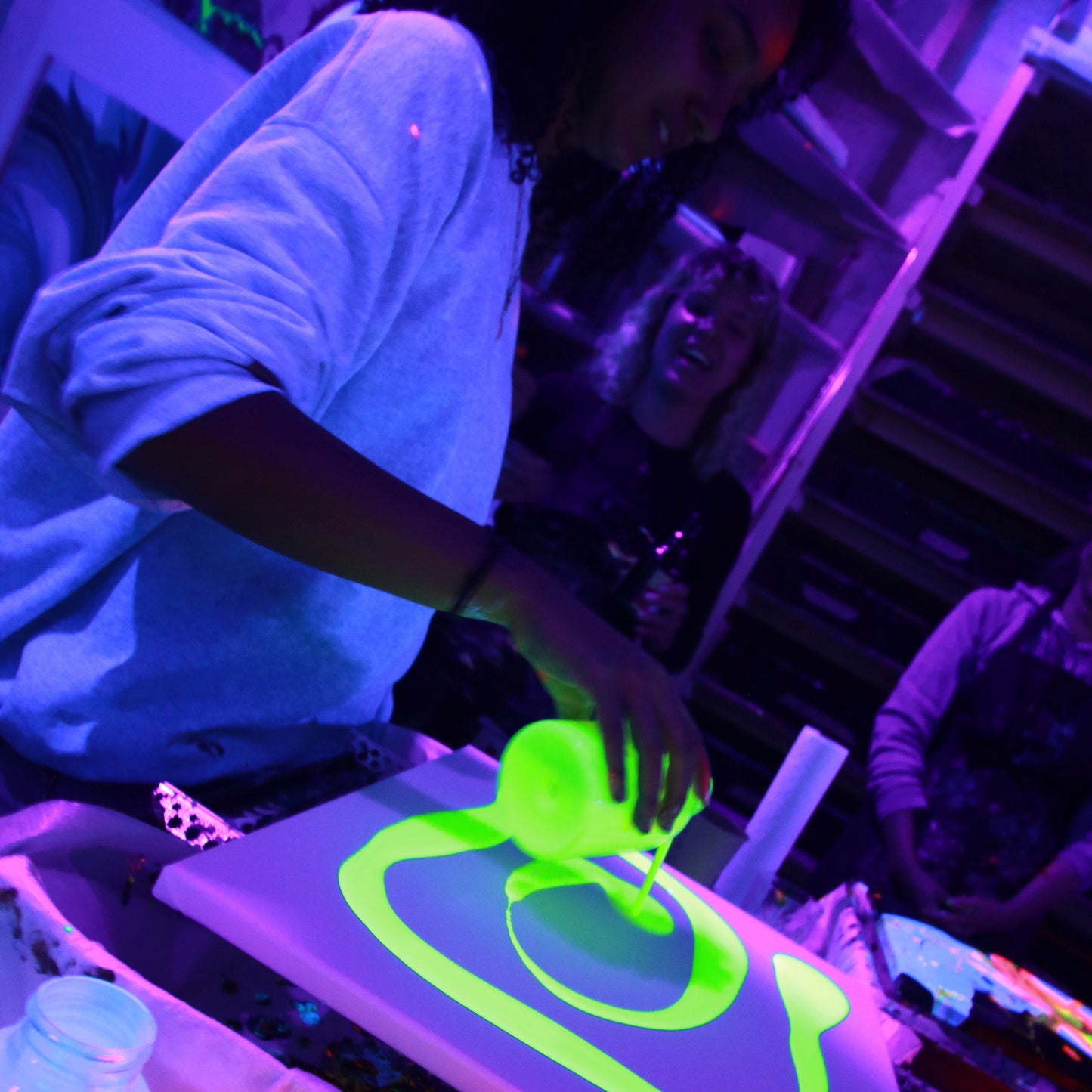 Acryl Pouring - Neon Night