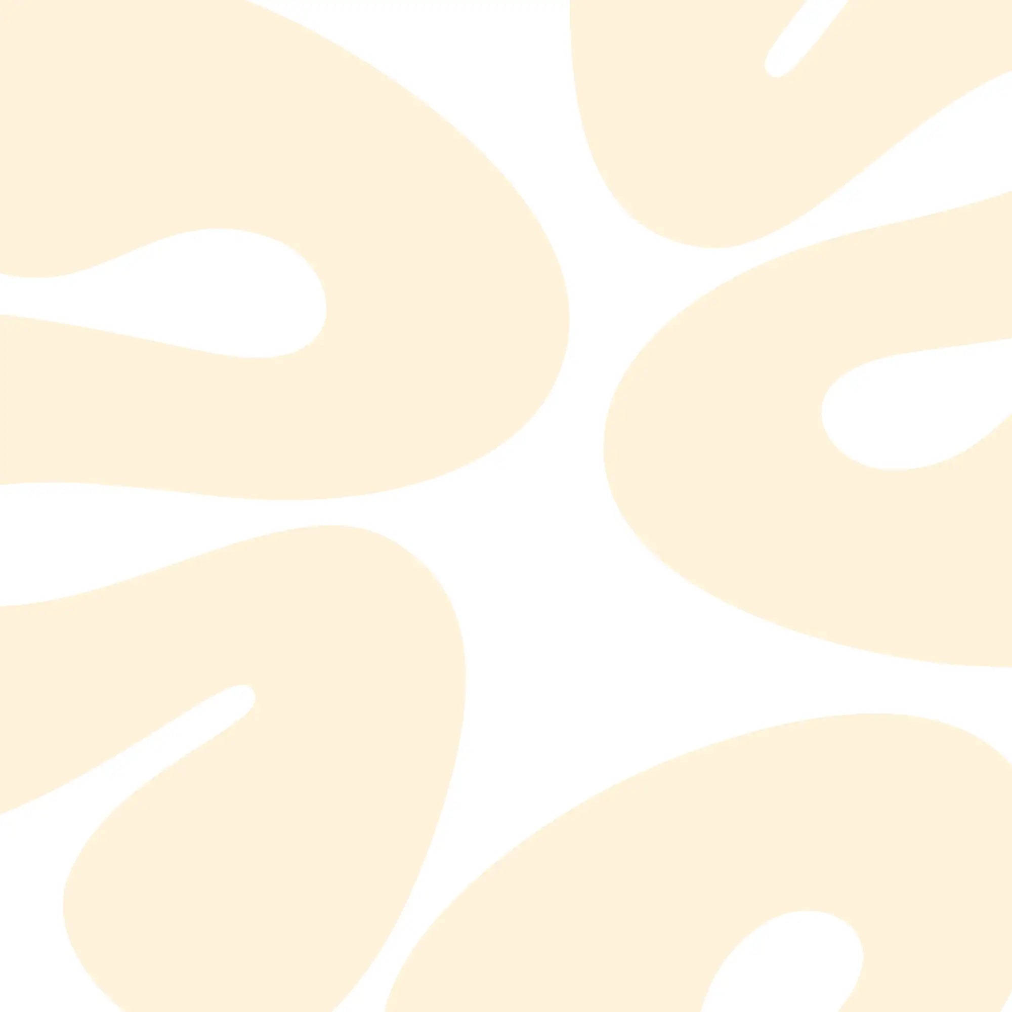 Cremeweiße abstrakte Wirbel auf weißem Hintergrund.