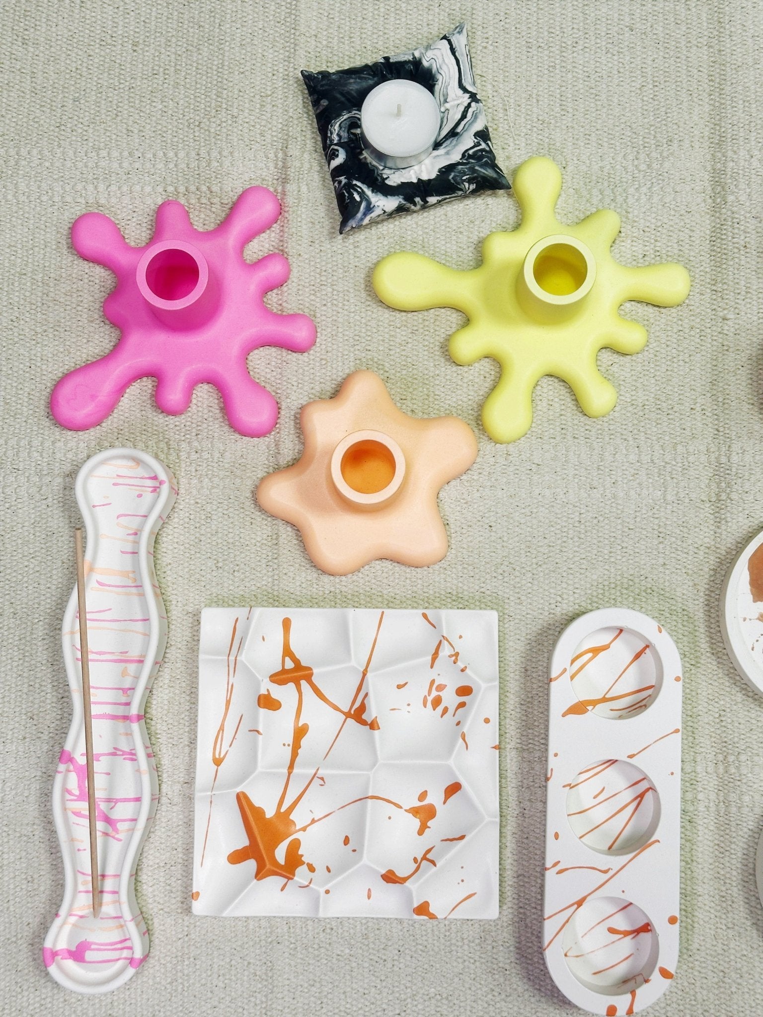 Jesmonite gießen - Farbfluss Atelier