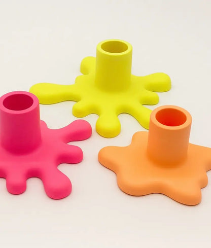 Bunte Jesmonite Kerzenständer