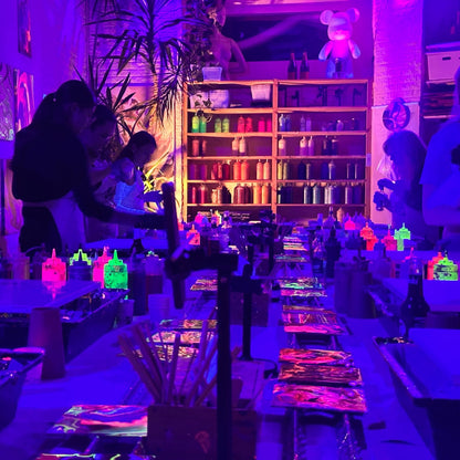 Pouring Special - Neon Night - Farbfluss Atelier