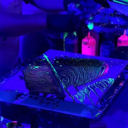 Pouring Special - Neon Night - Farbfluss Atelier