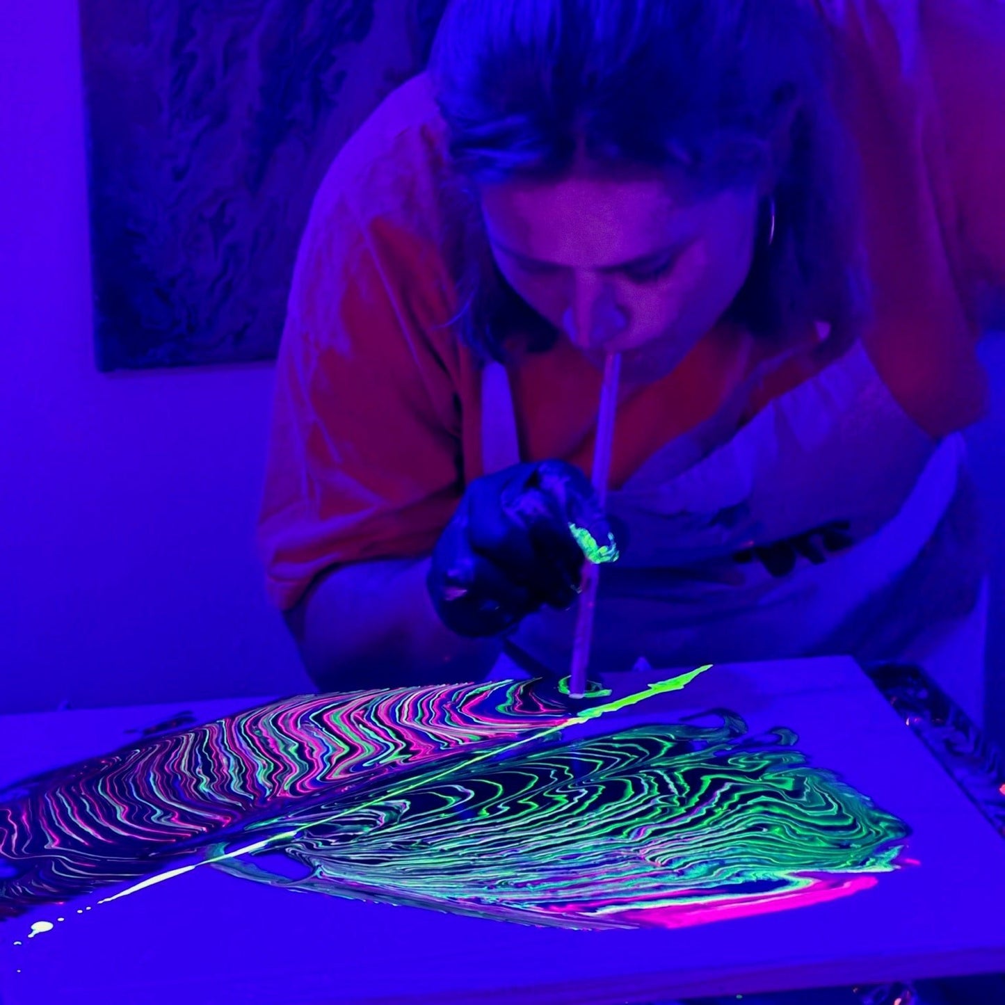 Pouring Special - Neon Night - Farbfluss Atelier