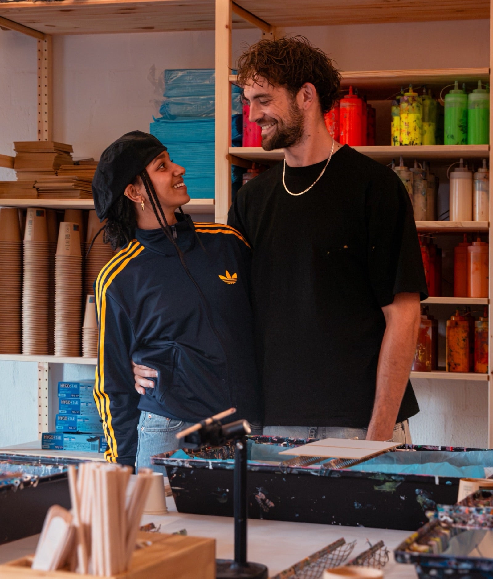 Kim und Stefanos im Farbfluss Atelier